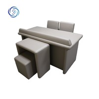 Table et chaise enveloppantes en mousse nano anti-collision, avec entretien intégré et pratique, pour centre de détention des jeunes
