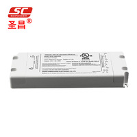 60W A MENÉ L'alimentation d'énergie en plastique 100V à 227V CONDUIT Conducteur De Bande 12VDC 24V Basse Tension LED conducteur