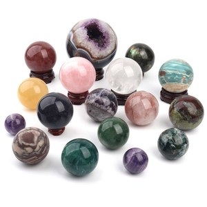 Semi-precious Stone Crafts Natural Dragon Blood Stone Sphere Healing Stones Quartz <b>Crystal</b> <b>Ball</b> Sphere - Product Image 5