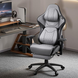 <span class=keywords><strong>Dowinx</strong></span> Grand et grand fauteuil de jeu avec repose-pieds avec appui-tête confortable et soutien lombaire Accoudoirs 4D en cuir Pu - Product Image 2