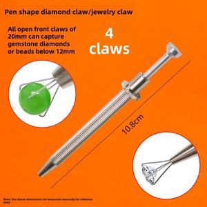 ที่หนีบอัญมณีสี่แฉกทำจากสแตนเลสสตีลเครื่องมือยึดอัญมณีสำหรับหยิบเครื่องมือเพชรอุปกรณ์เครื่องประดับ - Product Image 6