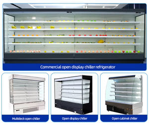 خزانة متعددة الأسطح شبه رأسية ، ثلاجة عرض تجارية منتصبة للخضروات والفواكه - Product Image 3