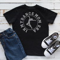 Transfert thermocollant extensible en strass effet brillant, motif 'My Dance Mom Era'