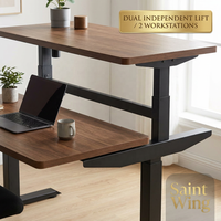 Structure de bureau debout à quatre pieds, double moteur, réglable en hauteur pour aménagement de bureau ouvert