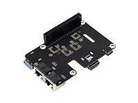 Waveshare PCIe KE M.2 USB ETH HAT+-SKU-31454, PCIe Ke USB 3.2 Gen1 / 2.5G ETH / Adaptor M.2 NVMe Untuk Raspberr