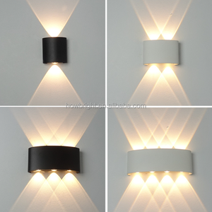 Buona qualità moderno nero/bianco impermeabile IP54 alluminio cortile <span class=keywords><strong>led</strong></span> <span class=keywords><strong>parete</strong></span> di illuminazione su e giù per esterni lampada da <span class=keywords><strong>parete</strong></span> - Product Image 2