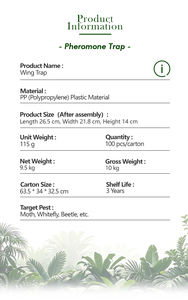 Legume baccello Borer Maruca Vitrata Maruca Testulalis gomma Septum Pheromone esca attrattivo con trappola alare falena insetto Set Catcher - Product Image 2