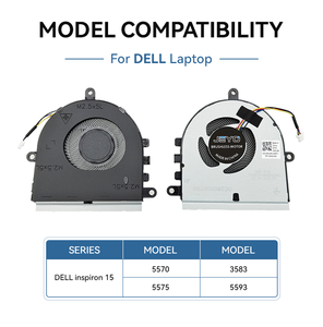 Ventilateur de refroidissement pour ordinateur portable Dell Inspiron 5570 5575 3583 5593, ventilateur de refroidissement DC sans balais pour processeur, pièce de rechange - Product Image 2
