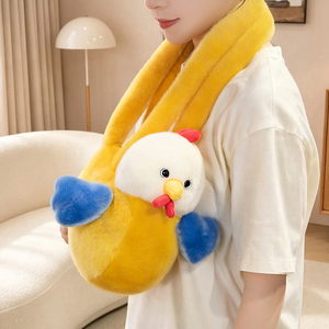 Bolso de Hombro de Peluche de Pollo Suave Kawaii al por Mayor de Fábrica para Niños, Regalo para Fiestas de Cumpleaños, Festivales, Viajes, Lindo Bolso de Mano de Animalito <span class=keywords><strong>Gallina</strong></span> - Product Image 3