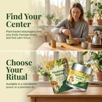 Poudre de Matcha aux Champignons Halal Casher Végétalienne, Formule Personnalisée, Emballage sur Mesure, Boisson Bien-être, Marque Privée OEM ODM