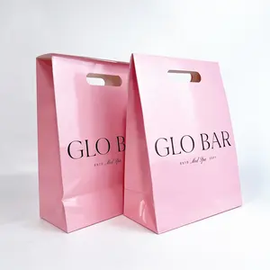 Custom paper bags with your own logo 3d santa claus paper gift bags Christmas hot sell packaging