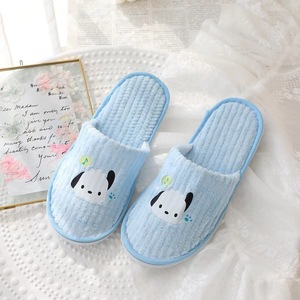 Pantoufles de voyage en velours de corail <span class=keywords><strong>pour</strong></span> femme et homme, chaussures en peluche <span class=keywords><strong>pour</strong></span> la maison et les hôtels, à la mode, 2023 - Product Image 3