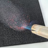 Feutre en fibre de polyacrylonitrile pré-oxydé sur mesure OEM, 1 mm-10 mm, 100 g-2200 g/m², couverture douce en fibre de carbone résistante à la chaleur