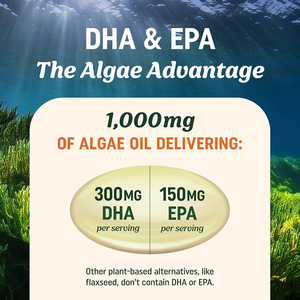 ซอฟต์เจลสาหร่ายน้ำมันโอเมก้า-3 & DHA & EPA ที่ช่วยสร้างภูมิคุ้มกัน & รองรับการรับรู้ - Product Image 4