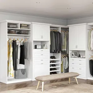 hot sale bedroom furniture custom design fitted storage sliding door wardrobe