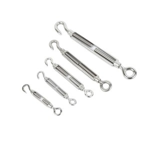 Tendeurs en acier inoxydable Sumida M10 304 à corps ouvert, crochet et œillet, pour câble métallique, filetage impérial à droite - Product Image 3