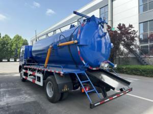 Truk penyedot kotoran sinottruck Howo kualitas tinggi 8CBM dijual 10 sampah menyedot air pembuangan kotor - Product Image 2