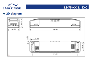EAGLERISE LS-75-24 LI EXC 75W 24V <b>12V</b> AC-DC <b>LED</b> Driver Constant Voltage Power Supply for Flood <b>Light</b> & <b>LED</b> <b>Strip</b> Lighting - Product Image 4