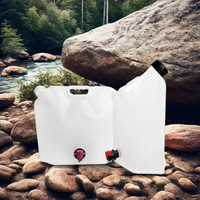 Poche pliable autoportante anti-humidité en plastique avec bec verseur pour le sport, le camping et la randonnée