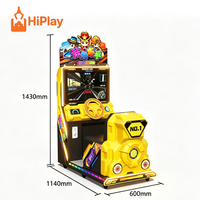 Simulateur de course automobile pour enfants HiPlay Factory, jeu d'arcade à volant à monnayeur pour centre commercial, salle de jeux pour enfants