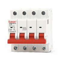 Disjoncteur électrique 1P 2P 3P 4P Mini MCB AC 4.5kA 63A à déclenchement automatique sur rail DIN IP20 CE CB PA66