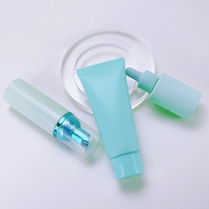Eco Friendly Cosmetic 80ml Matte Blue Surface Empty Flip Top Cosmetic Packaging Soft <b>Plastic</b> <b>Tube</b> - Product Image 2