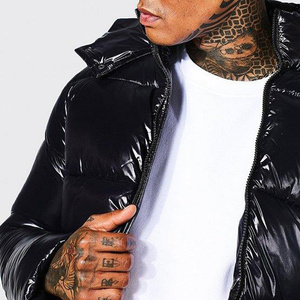 Giacca a vento da <span class=keywords><strong>uomo</strong></span> personalizzata di alta qualità trapuntata giacca a bolle invernali da <span class=keywords><strong>uomo</strong></span> piumino con cappuccio - Product Image 3