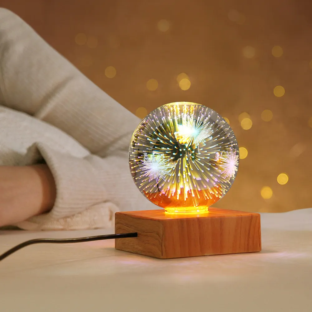 LED Bintang Proyektor Cahaya Malam 3D Ajaib Romantis Kembang Api Cinta Suasana Lampu USB Hari Valentine Kamar Tidur Lampu Dekorasi
