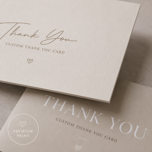 Cartes de Remerciement Personnalisées Tons Neutres DIY – Design Simple et Élégant pour l'Appréciation des Commandes et la Promotion de la Marque - Product Image 4