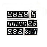 Modul Layar LED 7 Segmen 4 Digit Plastik Kustom Tahan Lama, Hemat Biaya, Refleksi TN, Pita Konduktif Chengxin