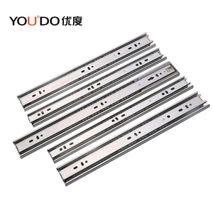 YOUDO 1.5mm Aço Gabinete Metal Ferramenta Trilho Telescópico 3-Fold Extensão Completa Rolamento de Esferas Macio Fechar Gaveta <span class=keywords><strong>Slide</strong></span> para Uso de Cozinha - Product Image 2