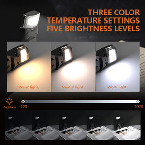 EGH Indoor Schwarze LED-Leseleuchte Moderne Schreibtisch-Klemmleuchte Faltbare USB-Aufladbare Clip-Buchlampe - Product Image 3