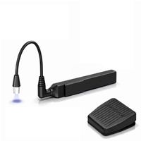Lampe UV sans fil à pédale pour cils, mini lampe LED portable pour extension de cils, système de durcissement UV 395nm monté sur pince à épiler