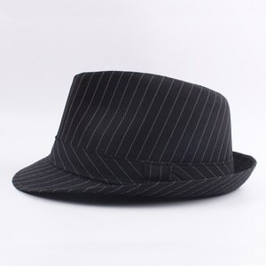 Big Volume by Small Parcel <strong>Mens</strong> <strong>1920s</strong> Vintage <strong>Gangster</strong> Hat Black White Costume Hat Ecoparty Hen Party Fancy Dress Costume Prop - Product Image 1