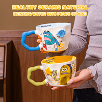 Tasses à café et gobelets à lait SpongeBob SquarePants 500 ml avec poignée pour la maison, les cadeaux, les fêtes et les gobelets à eau pour enfants