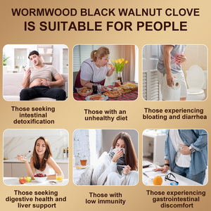 Sinohappiness <strong>Wild</strong> Wormwood Black Walnut Clove Bud Pumpkin <strong>Seed</strong> <strong>Garlic</strong> Oregano Soft Capsules Food Grade Plastic Bottle - Product Image 4