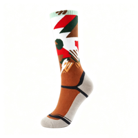 Chaussettes de ski en laine mérinos à motif de dessin animé pour enfants avec logo personnalisé, chaussettes hautes pour garçons et filles, chaussettes thermiques d'hiver pour le snowboard