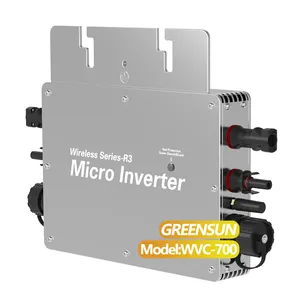 IP 65 mikro invertör 600W 700W tak ve çalıştır güneş şarj paneli şebeke bağlantı invertörü