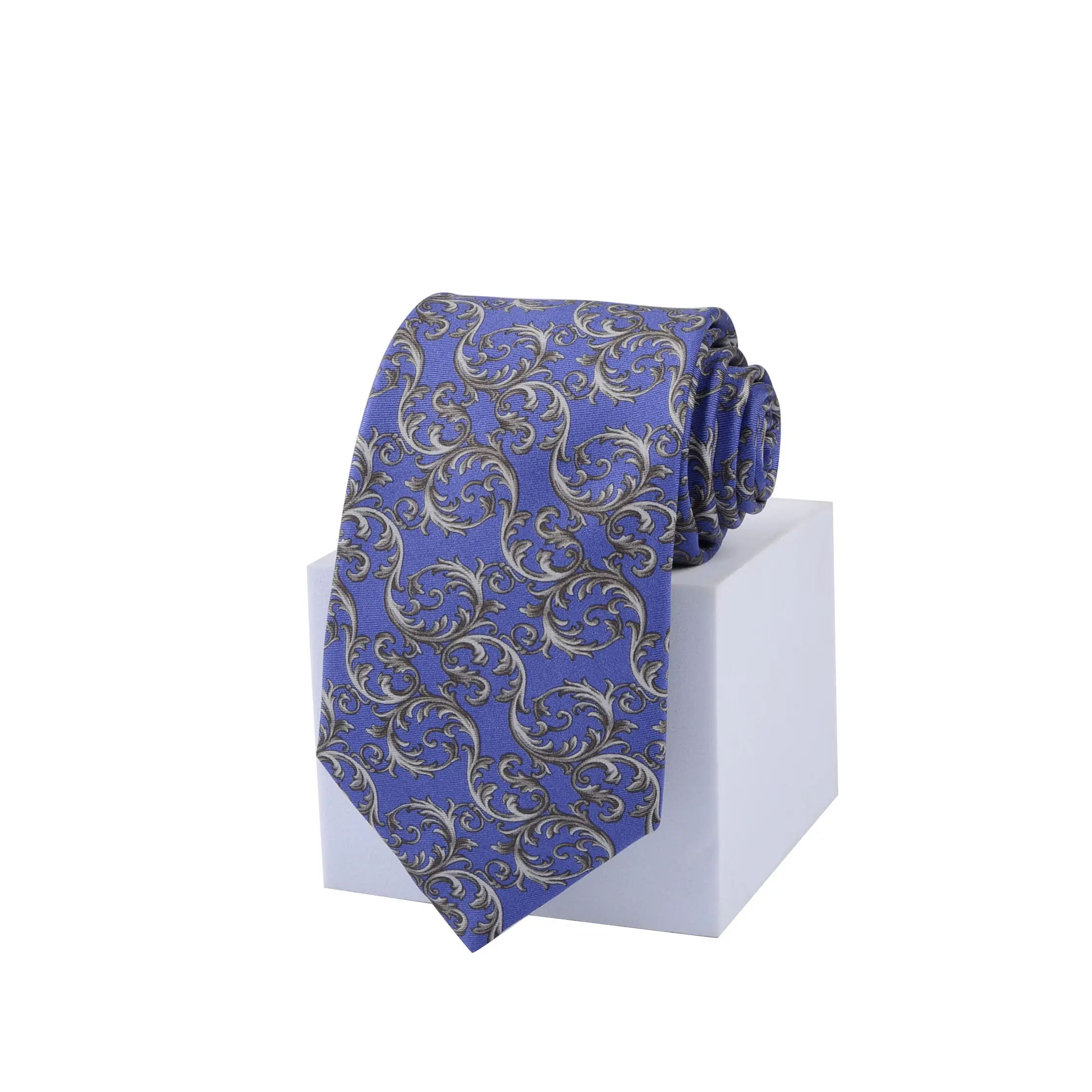 2024 Fashion Design Luxury Men's 100% Silk Necktie Printed Patterned Silk Business Neck Ties With Custom Logo