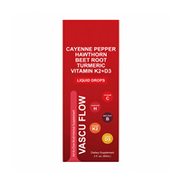 Compléments alimentaires liquides OEM Vascu Flow à base de plantes avec racine de betterave, piment de Cayenne et vitamines pour la circulation sanguine et le soutien cardiovasculaire