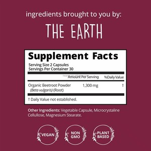 Cápsulas de Raíz de Remolacha, Soporte Antioxidante para la Salud del Corazón, Energía, Inmunidad y Circulación con Extracto de Cereza Ácida - Product Image 5