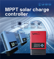 Contrôleur de charge solaire MPPT Vmaxpower 40A 12V/24V/48V à reconnaissance automatique avec écran LCD pour systèmes connectés au réseau