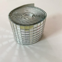 Autocollants Miroir Mosaïque Créatifs Auto-Adhésifs Pas Chers 4cm*1m pour Noël et le Nouvel An - Vente Flash