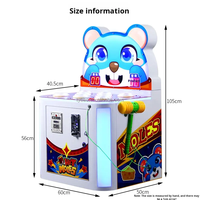 Machine de jeu d'arcade à monnayeur pour enfants, jeu de frappe au marteau et de récompense, jeu de frappe au marteau et de récompense avec grenouille