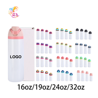 ZP RTS en stock – Gobelet à fruits portable par sublimation, grande capacité, double ouverture, en acier inoxydable 304, pour le sport – 16oz, 19oz, 24oz, 32oz