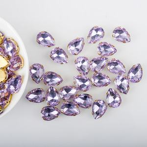 Zhubi-<span class=keywords><strong>gotas</strong></span> de <span class=keywords><strong>agua</strong></span> con diamantes de imitación de cristal, cuentas de gota de acero inoxidable doradas de colores para fabricación de joyas, venta al por mayor - Product Image 5