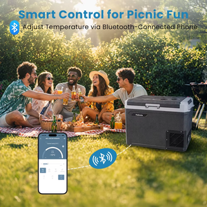Excellent rapport qualité-prix : Congélateurs 40L 12V/24V AC 110-220V avec contrôle par application, compresseur basse consommation, réfrigérateur de voiture double zone pour camping et extérieur - Product Image 6