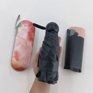 Parapluie compact pliable pas cher pour femme, avec logo imprimé, 5 plis, ouverture manuelle, protection UV, format <span class=keywords><strong>de</strong></span> poche, pour sac - Product Image 3