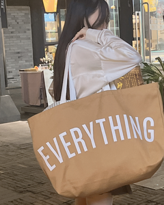 Sac fourre-tout en toile de coton surdimensionné, personnalisé avec logo imprimé, grande capacité, durable, vente chaude - Product Image 1