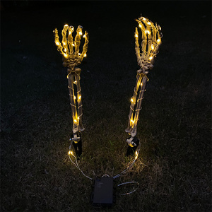 Factory Wholesale Halloween Decoration Props Realistic Human Hand Skeleton Horror Skull IP65 <b>LED</b> String <b>Light</b> Sale - Product Image 4